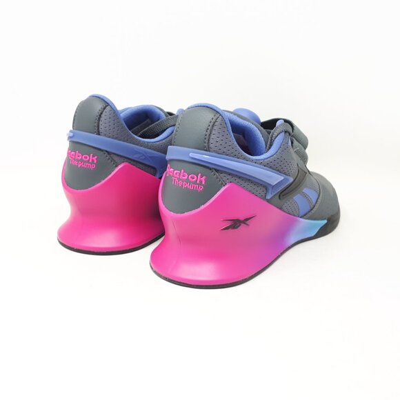 Womens Reebok Legacy Lifter III 3 Gray Purple Weightlifting Gym Training Shoes - Picture 5 of 12